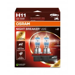 OSRAM NIGHT BREAKER 220 +220% 2шт 64211NB220-2HB 55W 12V PGJ19-2